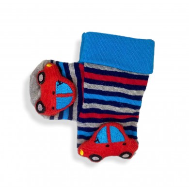 Kojinės su žaisliuku CAR blue