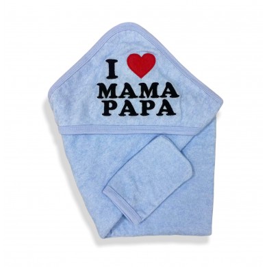 I love Mama Papa BLUE -...