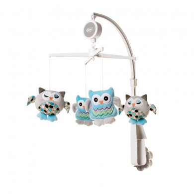 4Baby Happy Owls karuselė BLUE